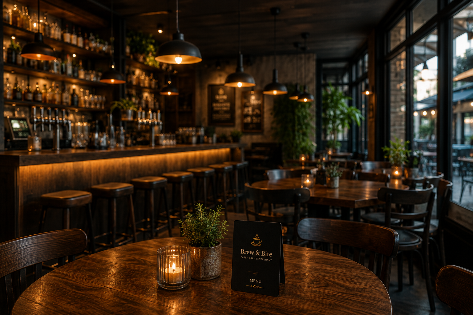 Εσωτερικός χώρος εστιατορίου ή cafe